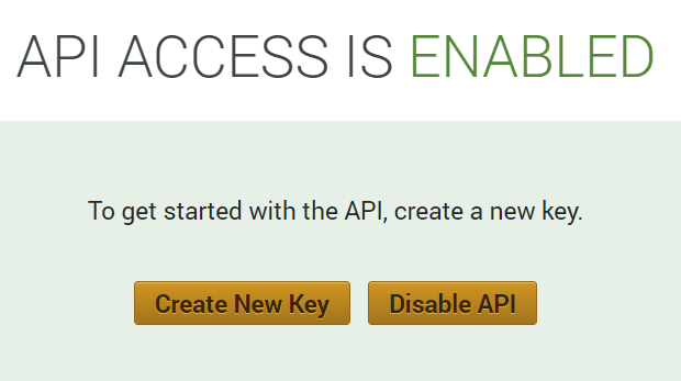 API enabled