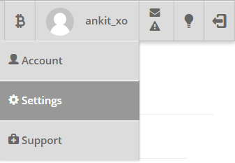 Account setting Menu