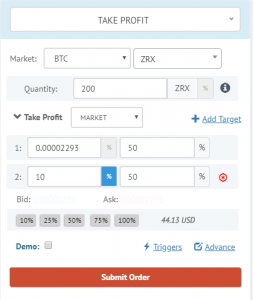 Take Profit multiple stop targets