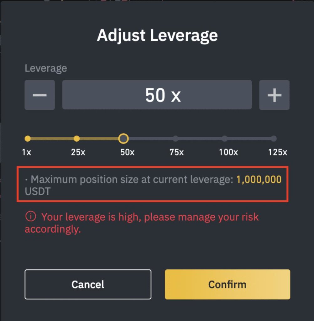 Adjusting leverage value